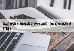 英超联赛红牌杯赛可以抵消吗（欧冠决赛取消红牌）