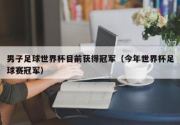 男子足球世界杯目前获得冠军（今年世界杯足球赛冠军）