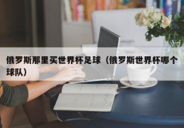 俄罗斯那里买世界杯足球（俄罗斯世界杯哪个球队）