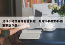 足球小将世界杯篇重制版（足球小将世界杯篇重制版下载）