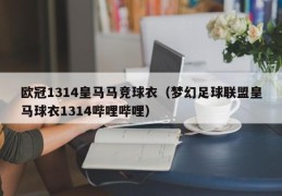 欧冠1314皇马马竞球衣（梦幻足球联盟皇马球衣1314哔哩哔哩）