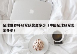 足球世界杯冠军队奖金多少（中国足球冠军奖金多少）