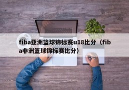 fiba亚洲篮球锦标赛u18比分（fiba非洲篮球锦标赛比分）