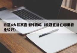 欧冠4大联赛直播好看吗（欧冠直播在哪里看比较好）