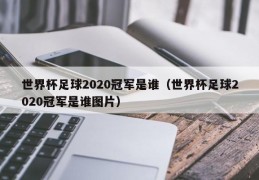 世界杯足球2020冠军是谁（世界杯足球2020冠军是谁图片）