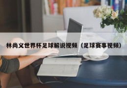 林尚义世界杯足球解说视频（足球赛事视频）