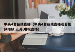 中央4套在线直播（中央4套在线直播观看视频播放,江苏,电视直播）