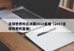 足球世界杯总决赛2018直播（2017足球世界杯直播）