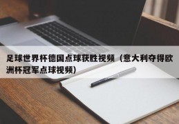 足球世界杯德国点球获胜视频（意大利夺得欧洲杯冠军点球视频）