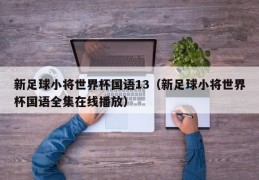 新足球小将世界杯国语13（新足球小将世界杯国语全集在线播放）