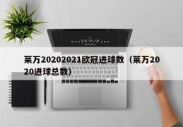 莱万20202021欧冠进球数（莱万2020进球总数）